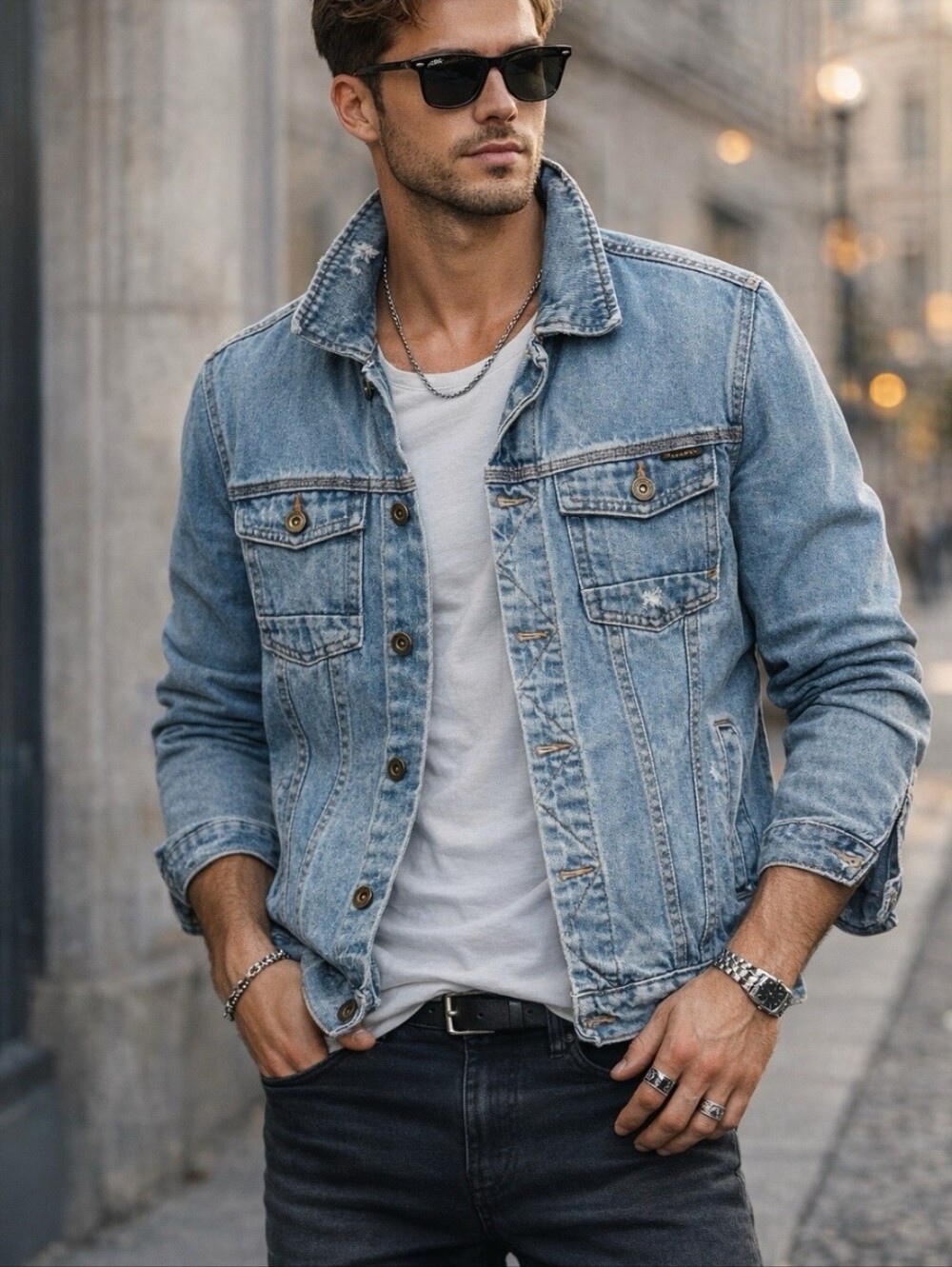 Zara Men Light Blue Denim Jacket